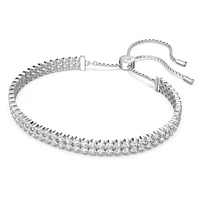 Matrix Tennis bracelet, Round cut, White