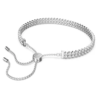 Matrix Tennis bracelet, Round cut, White