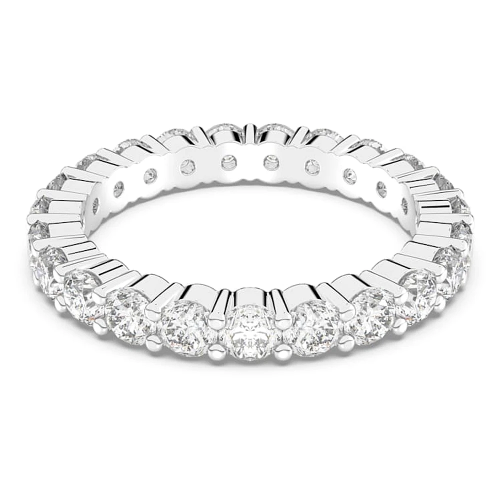 Matrix Vittore ring, Round cut, White, Rhodium plated by SWAROVSKI