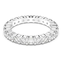 Matrix Vittore ring, Round cut, White, Rhodium plated by SWAROVSKI