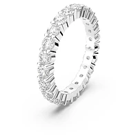 Matrix Vittore ring, Round cut, White, Rhodium plated by SWAROVSKI