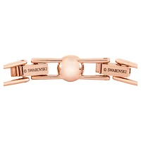 Una Angelic Tennis bracelet, Round cut, Pavé, Medium, White, Rose gold-tone plated by SWAROVSKI