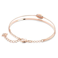 Sublima bangle, White, Rose gold-tone plated by SWAROVSKI