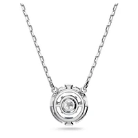 Una necklace, Round cut, White, Rhodium plated by SWAROVSKI