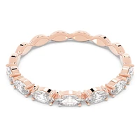 Matrix Vittore ring, Marquise cut, White, Rose gold-tone plated by SWAROVSKI