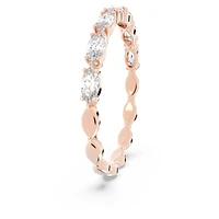 Matrix Vittore ring, Marquise cut, White, Rose gold-tone plated by SWAROVSKI