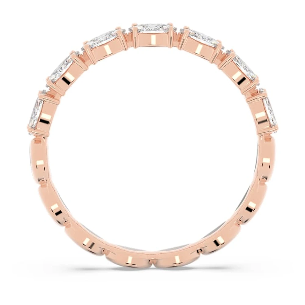 Matrix Vittore ring, Marquise cut, White, Rose gold-tone plated by SWAROVSKI