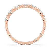 Matrix Vittore ring, Marquise cut, White, Rose gold-tone plated by SWAROVSKI