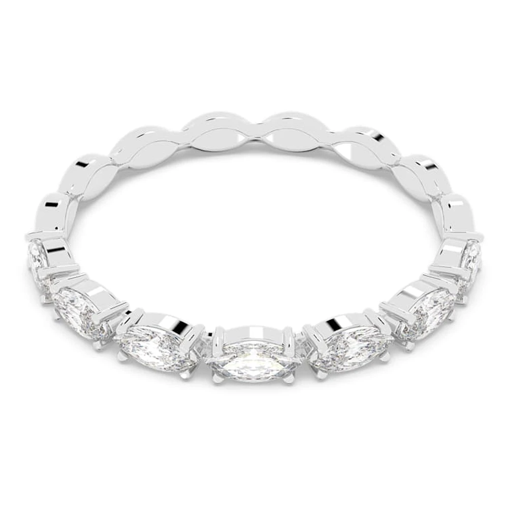 Matrix Vittore ring, Marquise cut, White, Rhodium plated by SWAROVSKI