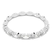 Matrix Vittore ring, Marquise cut, White, Rhodium plated by SWAROVSKI