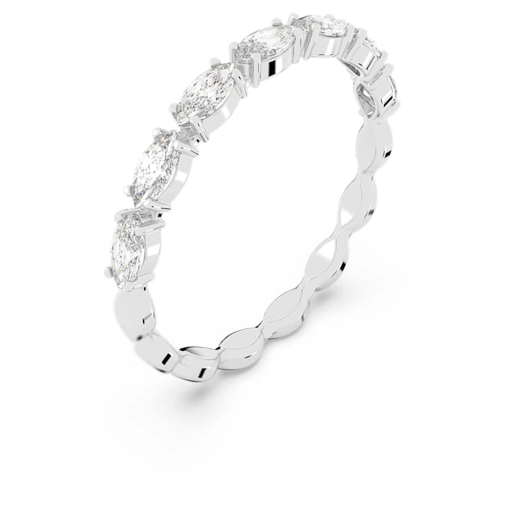 Matrix Vittore ring, Marquise cut, White, Rhodium plated by SWAROVSKI