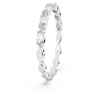 Matrix Vittore ring, Marquise cut, White, Rhodium plated by SWAROVSKI