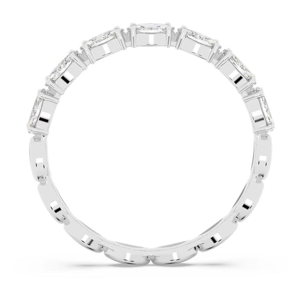 Matrix Vittore ring, Marquise cut, White, Rhodium plated by SWAROVSKI