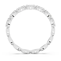 Matrix Vittore ring, Marquise cut, White, Rhodium plated by SWAROVSKI