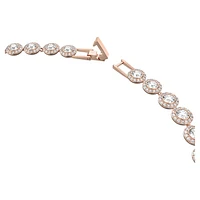 Una Angelic Tennis necklace, Round cut, White, Rose gold-tone plated by SWAROVSKI