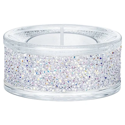 Shimmer tea light holder, Purple by SWAROVSKI