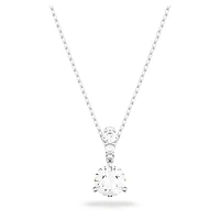 Stilla pendant, Round cut, White, Rhodium plated by SWAROVSKI