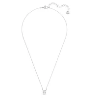 Stilla Attract necklace, Square cut, White, Rhodium plated by SWAROVSKI