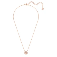 Una necklace, Clover, Pink, Rose gold-tone plated by SWAROVSKI