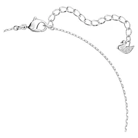 Mesmera Attract necklace, Heart, White, Rhodium plated by SWAROVSKI