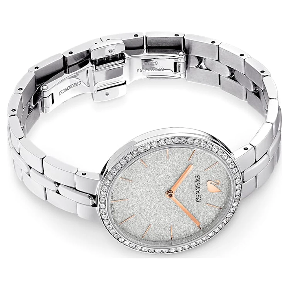 Cosmopolitan watch, Swiss Made, Metal bracelet, Silver Tone, Stainless steel by SWAROVSKI