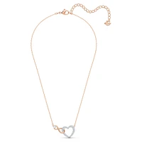 Hyperbola set, Infinity and heart, White, Mixed metal finish by SWAROVSKI