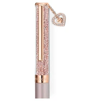 Crystalline ballpoint pen, Heart, Rose gold tone, Pink lacquered, rose gold-tone plated by SWAROVSKI