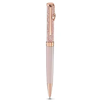 Crystalline ballpoint pen, Heart, Rose gold tone, Pink lacquered, rose gold-tone plated by SWAROVSKI