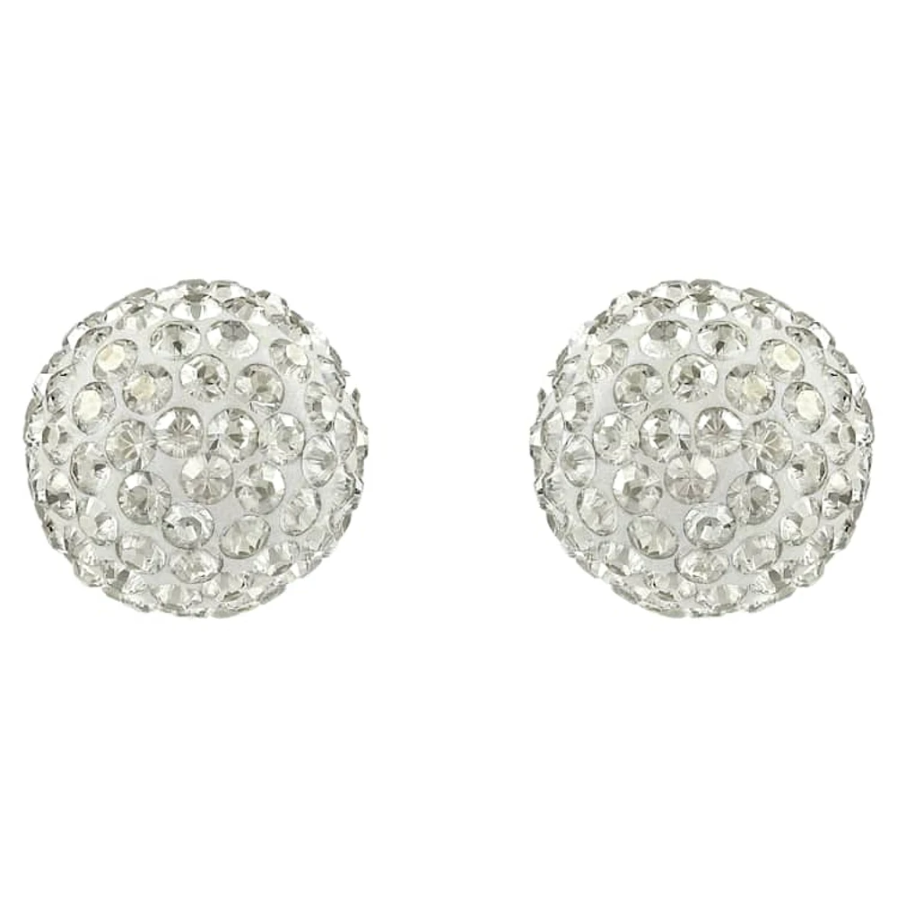 Blow stud earrings, Grey, Gold-tone plated by SWAROVSKI