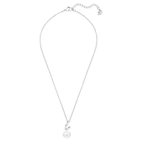 Gabriella pendant, White, Rhodium plated by SWAROVSKI