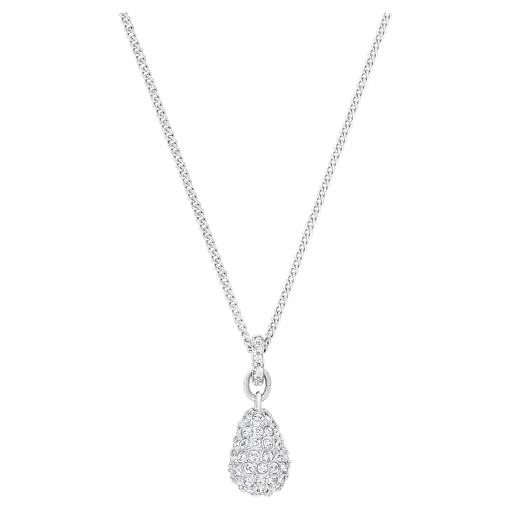 Heloise pendant, White, Rhodium plated by SWAROVSKI