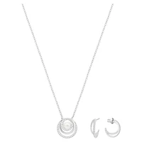 Free set, White, Rhodium plated by SWAROVSKI