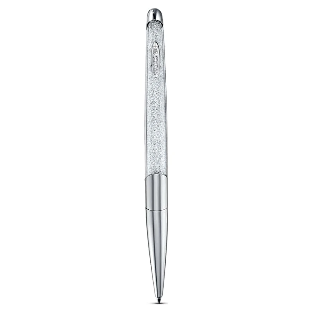 Crystalline Nova ballpoint pen, Silver Tone, Chrome plated by SWAROVSKI