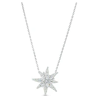 Edelweiss Pendant, Light multi-coloured, Rhodium plated by SWAROVSKI