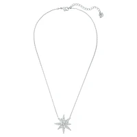 Edelweiss Pendant, Light multi-coloured, Rhodium plated by SWAROVSKI