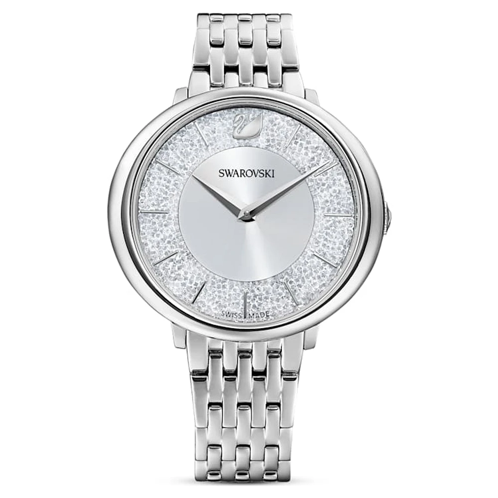 Crystalline Chic watch, Swiss Made, Metal bracelet, Silver Tone, Stainless steel by SWAROVSKI