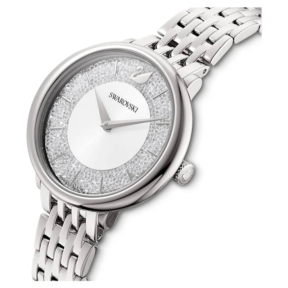 Crystalline Chic watch, Swiss Made, Metal bracelet, Silver Tone, Stainless steel by SWAROVSKI