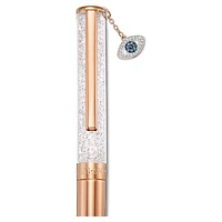 Crystalline ballpoint pen, Evil eye, Rose gold tone, Rose gold-tone plated by SWAROVSKI