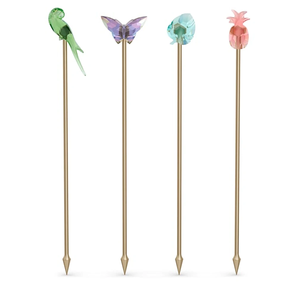 Jungle Beats Cocktail Stirrers Andoki, Set of 4 by SWAROVSKI