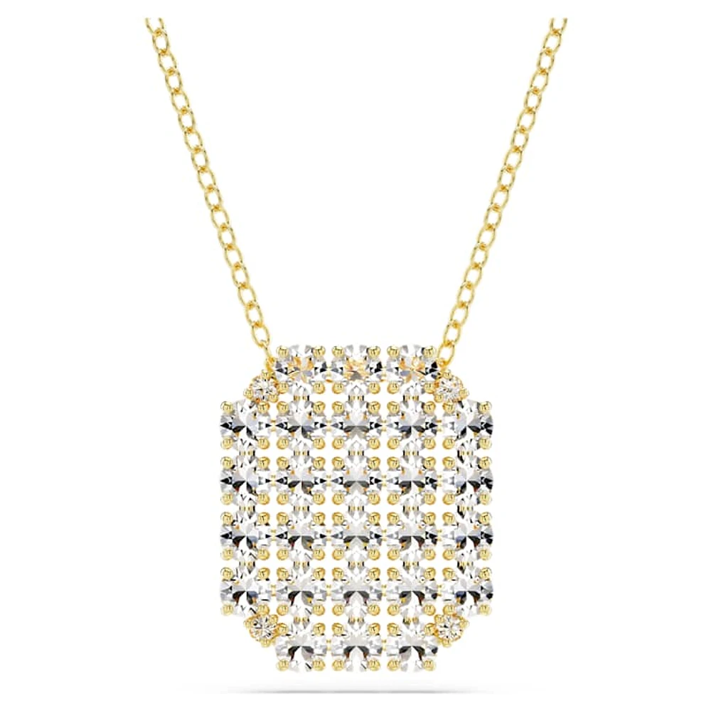 Exalta necklace, White, Gold-tone plated by SWAROVSKI