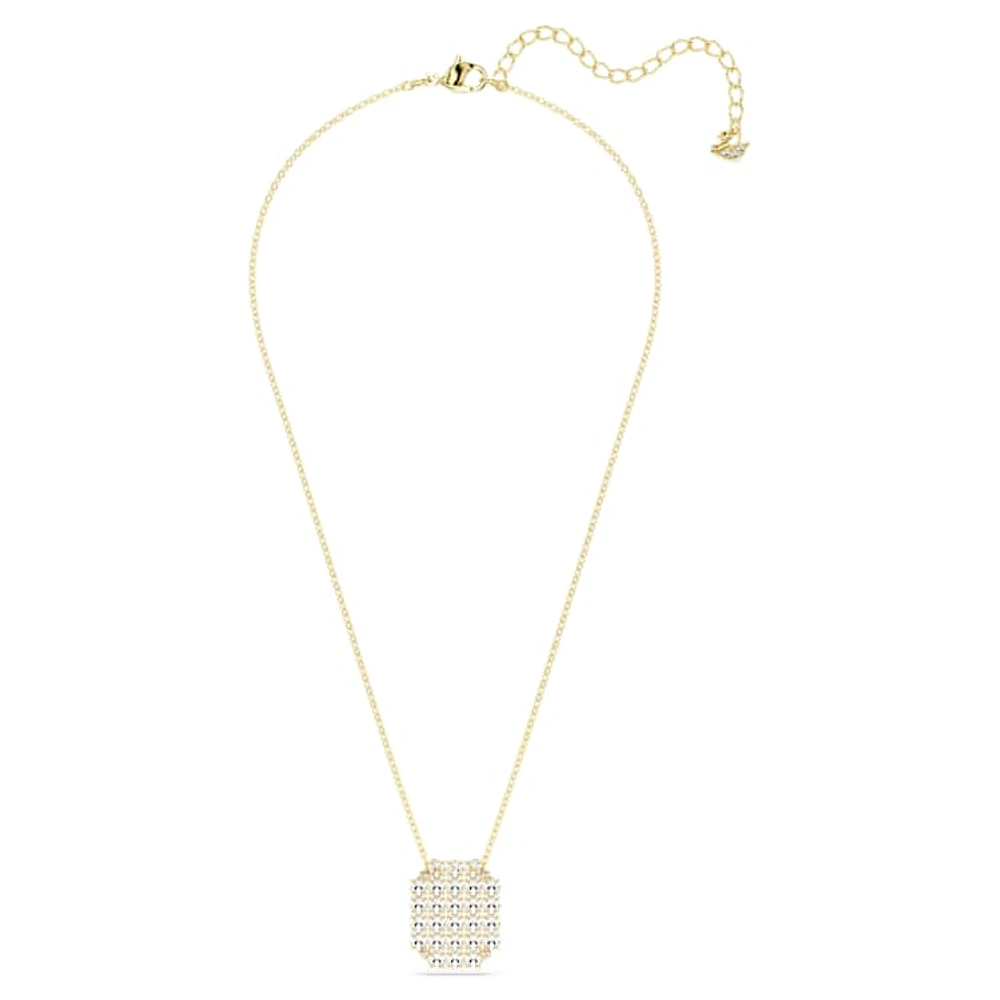 Exalta necklace, White, Gold-tone plated by SWAROVSKI