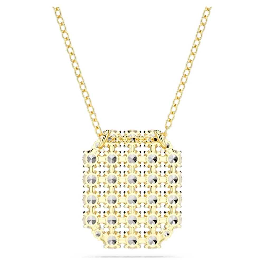 Exalta necklace, White, Gold-tone plated by SWAROVSKI