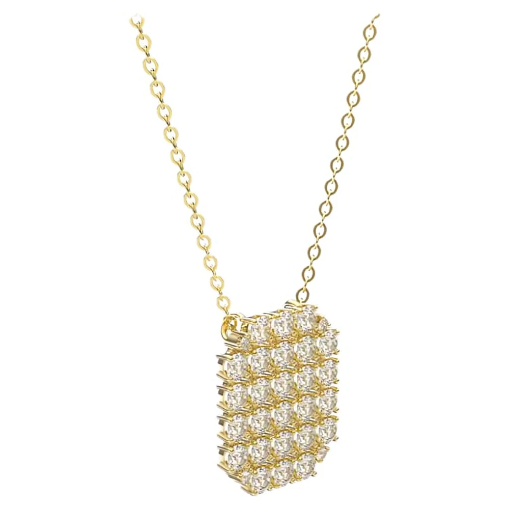 Exalta necklace, White, Gold-tone plated by SWAROVSKI