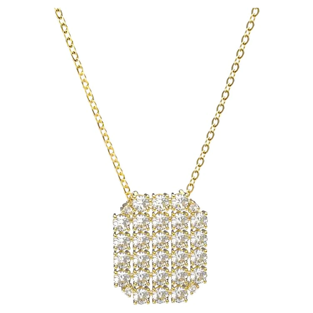 Exalta necklace, White, Gold-tone plated by SWAROVSKI