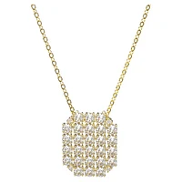 Exalta necklace, White, Gold-tone plated by SWAROVSKI