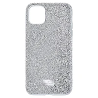 High smartphone case, iPhone® 12/12 Pro, Silver Tone by SWAROVSKI