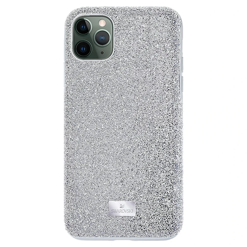 High smartphone case, iPhone® 12/12 Pro, Silver Tone by SWAROVSKI