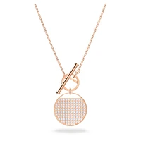 Sublima necklace, White, Rose gold-tone plated by SWAROVSKI