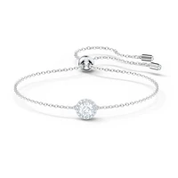 Una Angelic bracelet, Mixed round cuts, White, Rhodium plated by SWAROVSKI