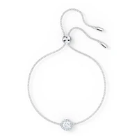 Una Angelic bracelet, Mixed round cuts, White, Rhodium plated by SWAROVSKI